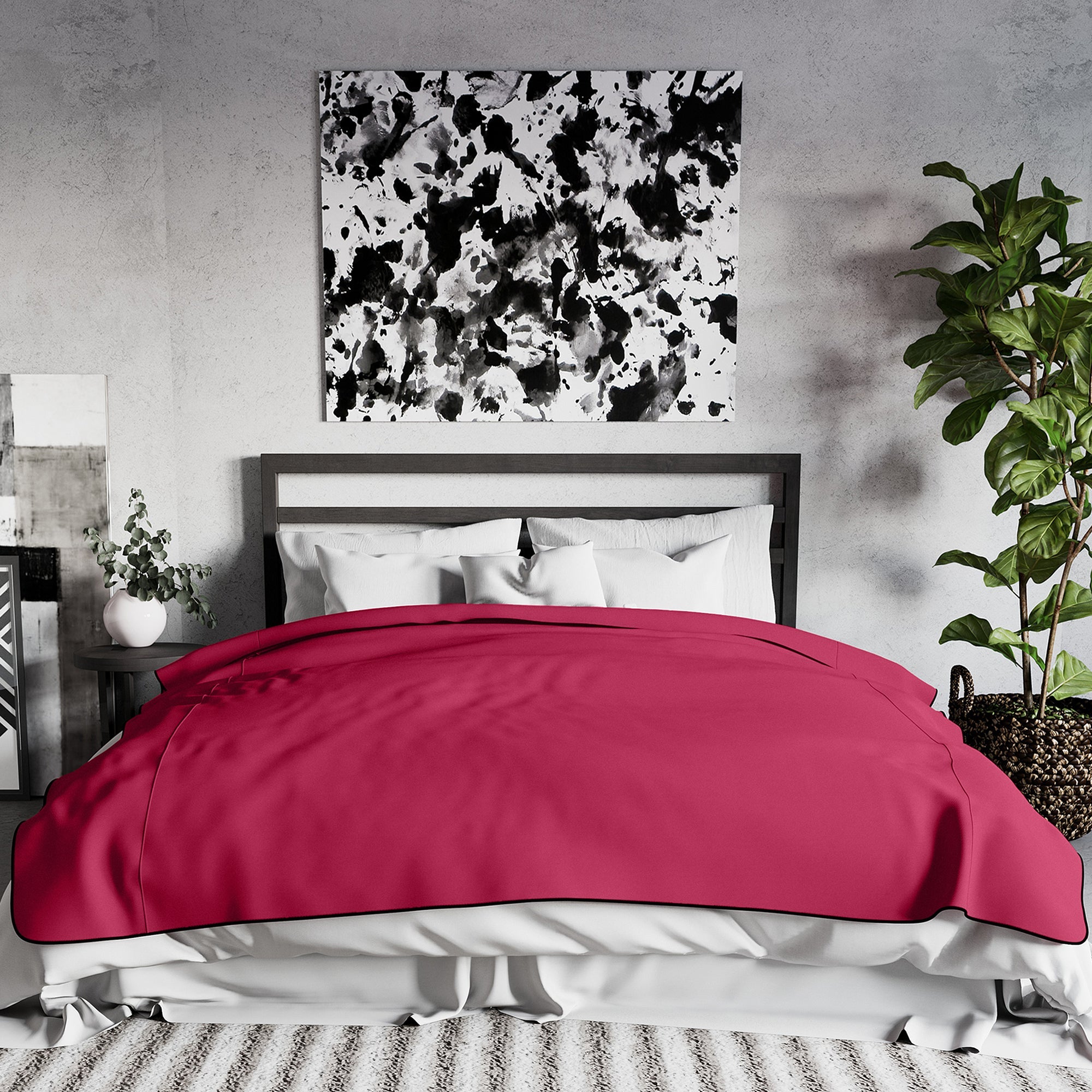 Fascinator Lush Throw Merlot Microvelvet - King Size